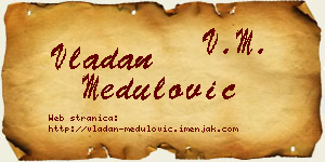 Vladan Medulović vizit kartica